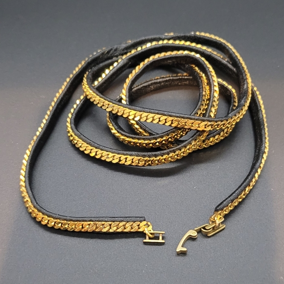 Vita Fede Monaco Leather Capri Wrap Bracelet with Gold-Tone Chain - Picture 3 of 4